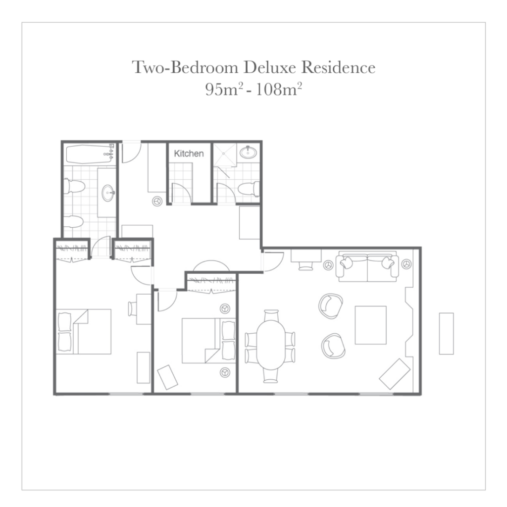 2-Bedroom Deluxe Residence Floorplan