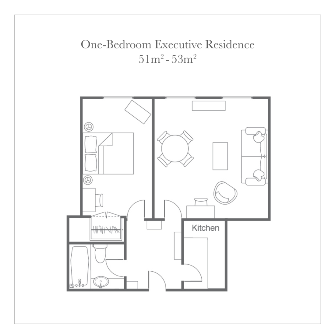 One-Bedroom Executive Floor Plan