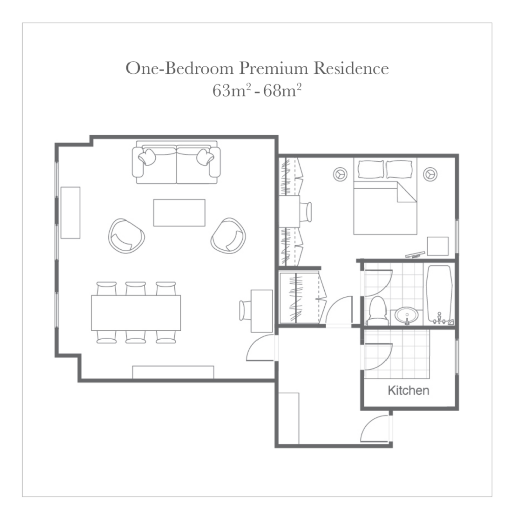One-Bedroom Premium Residence Floorplan